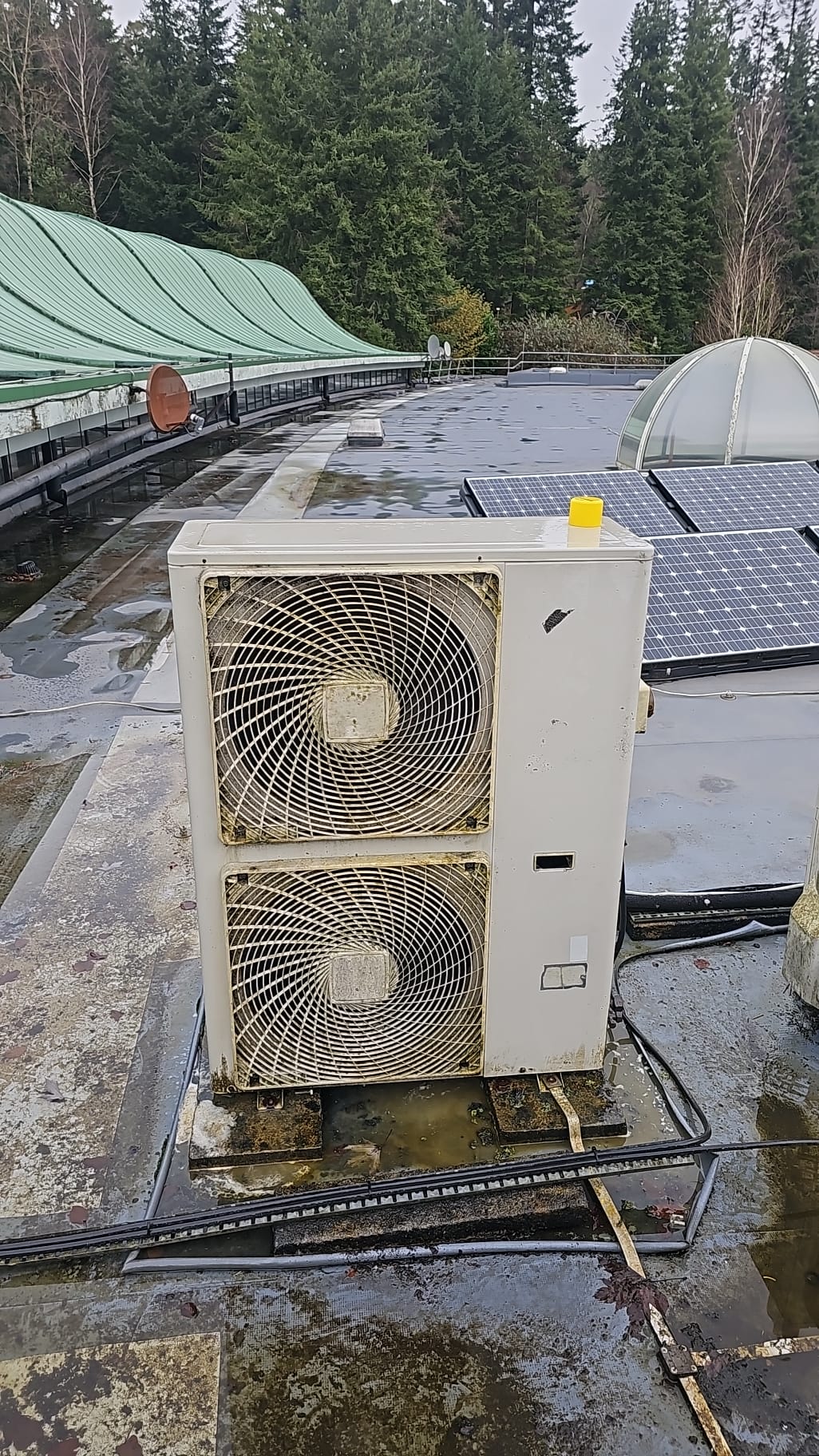 Service beside solar array